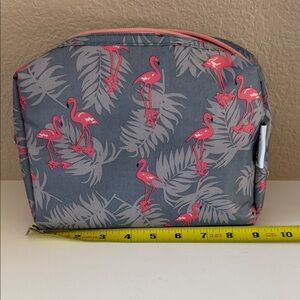 Flamingo Print Cosmetic Bag
